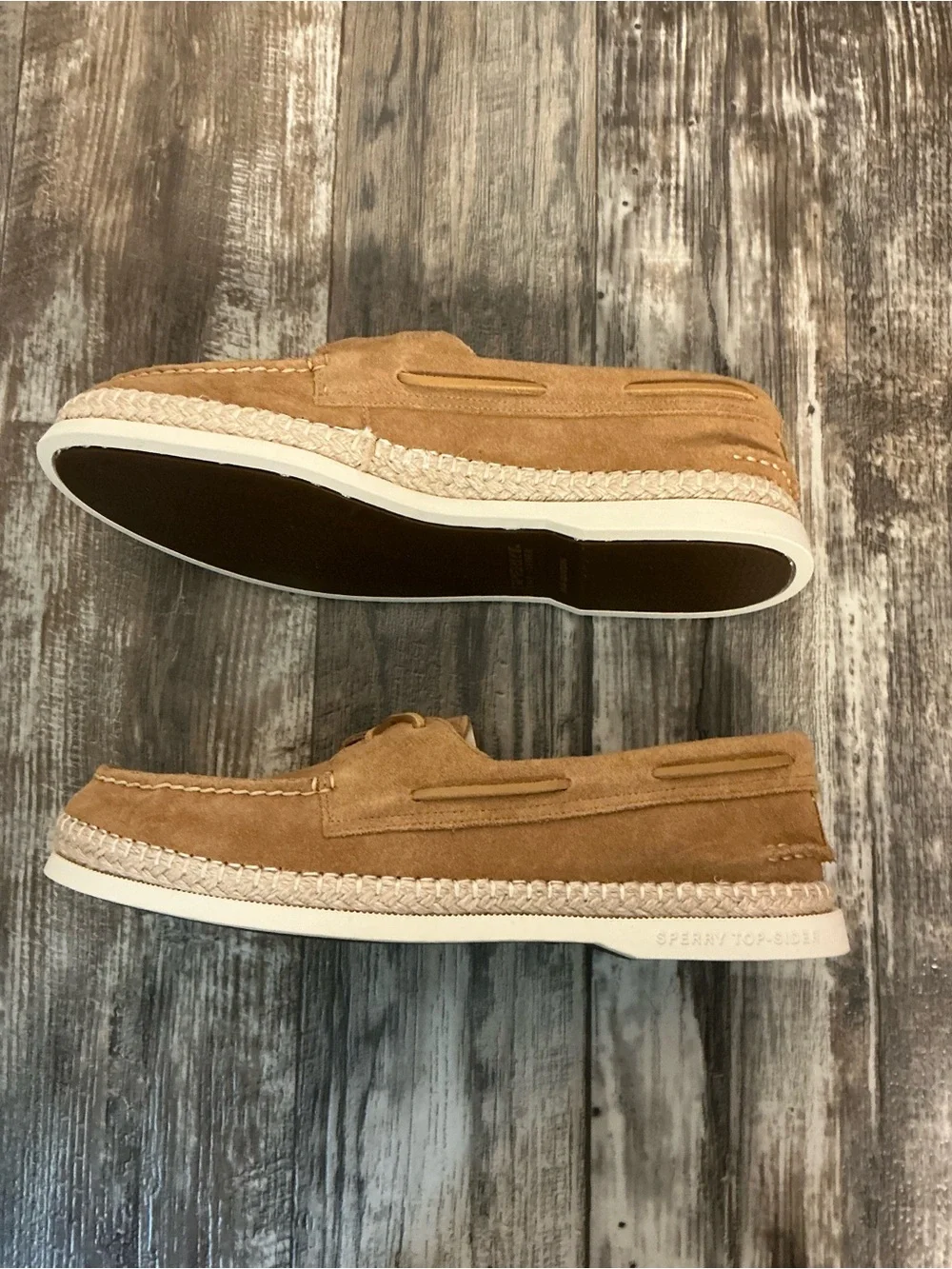 Sperry Men's Suede Boat Shoe in Tan Size 12